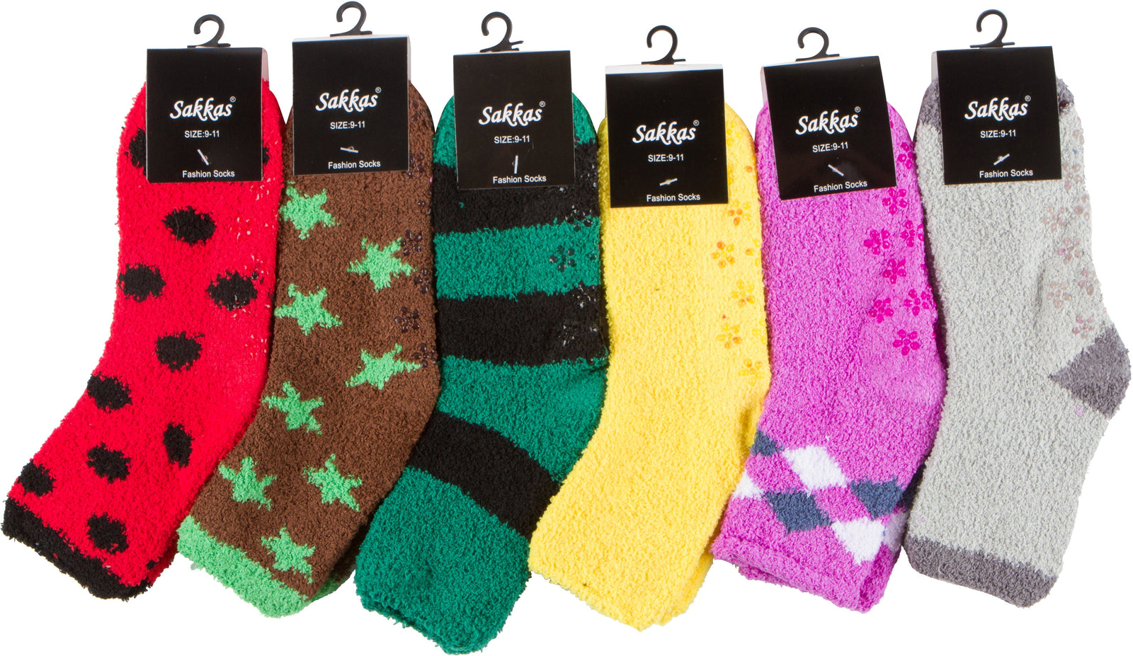 Calcetines tobilleros suaves y antideslizantes Sakkas (paquete de 6)