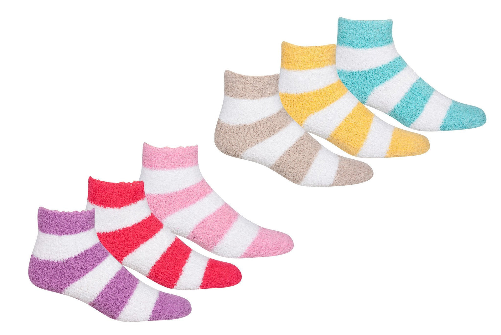 Calcetines tobilleros suaves y antideslizantes Sakkas (paquete de 6)