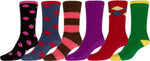 Sakkas Super Soft Anti-Slip Fuzzy Crew Socks Value Assorted 6-Pack