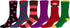 Sakkas Super Soft Anti-Slip Fuzzy Crew Socks Value Assorted 6-Pack