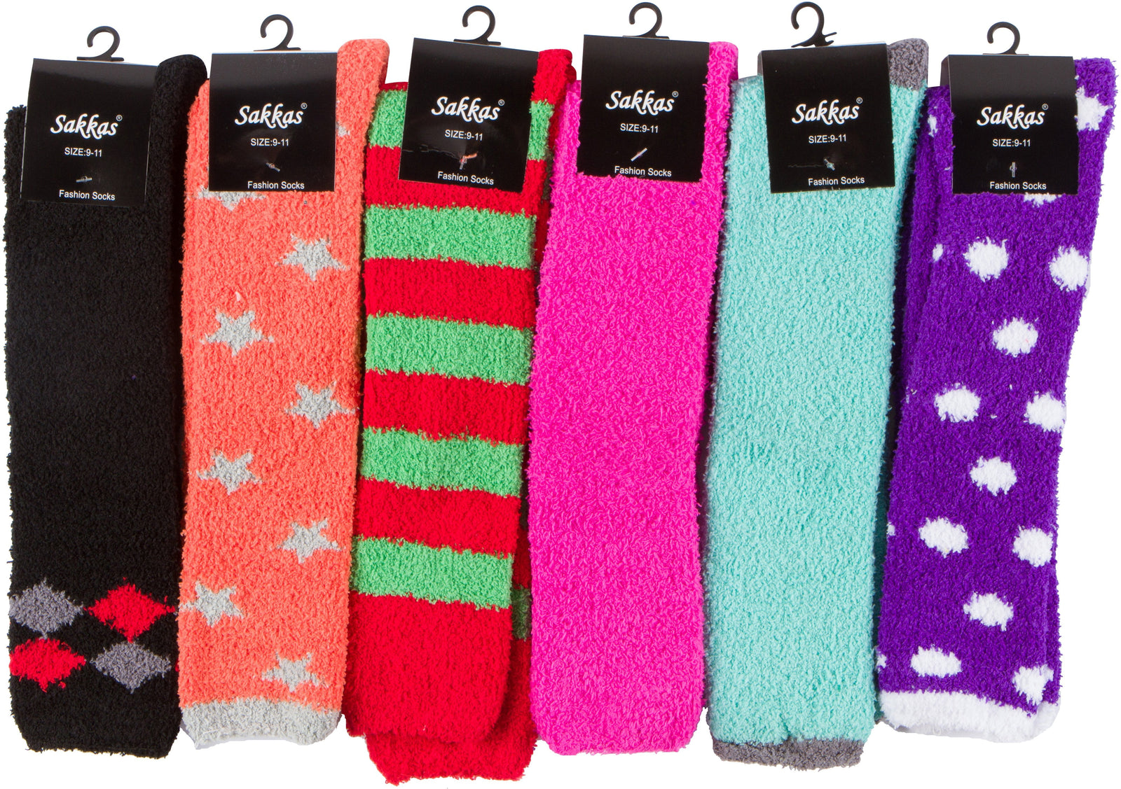 Calcetines Sakkas para mujer, suaves, antideslizantes y afelpados, hasta la rodilla, surtidos (paquete de 6)