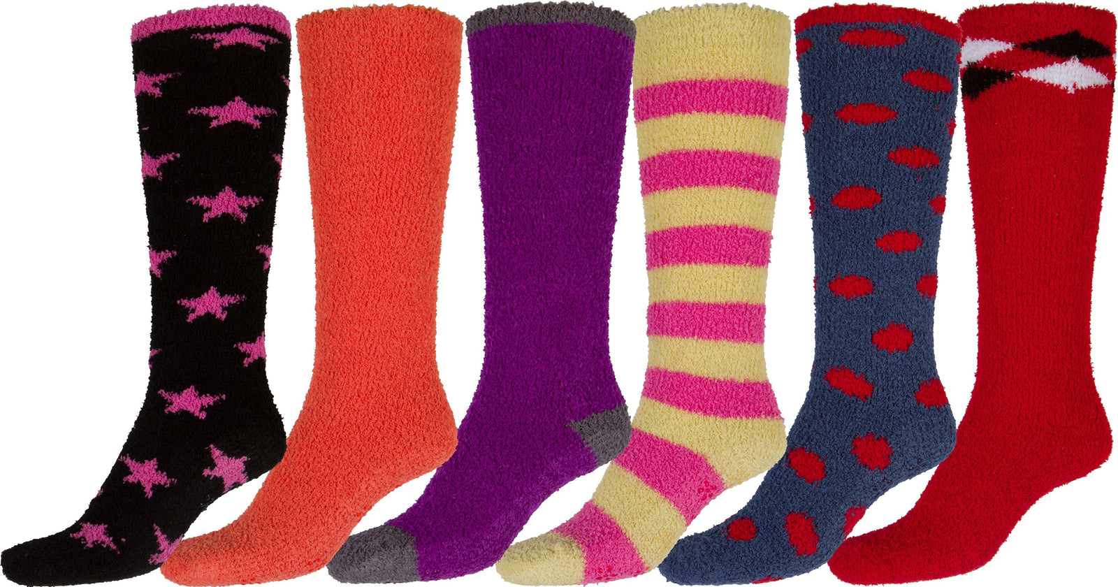 Calcetines Sakkas para mujer, suaves, antideslizantes y afelpados, hasta la rodilla, surtidos (paquete de 6)