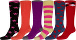 Calcetines Sakkas para mujer, suaves, antideslizantes y afelpados, hasta la rodilla, surtidos (paquete de 6)