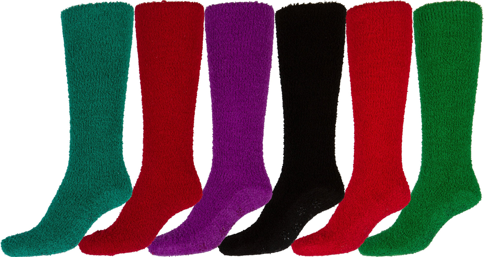 Calcetines Sakkas para mujer, suaves, antideslizantes y afelpados, hasta la rodilla, surtidos (paquete de 6)