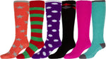 Calcetines Sakkas para mujer, suaves, antideslizantes y afelpados, hasta la rodilla, surtidos (paquete de 6)