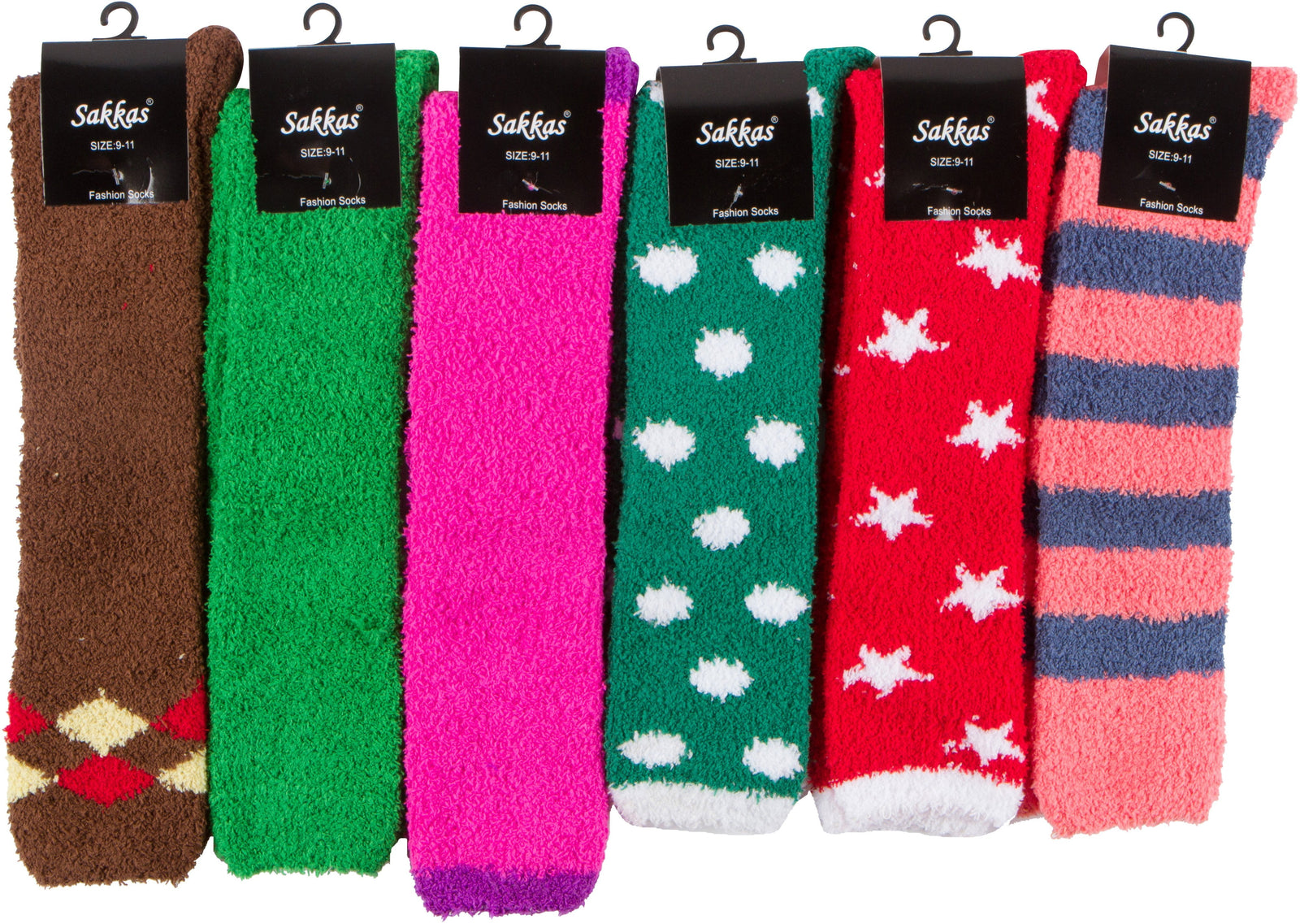 Calcetines Sakkas para mujer, suaves, antideslizantes y afelpados, hasta la rodilla, surtidos (paquete de 6)