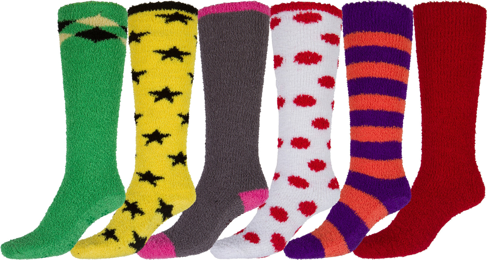 Calcetines Sakkas para mujer, suaves, antideslizantes y afelpados, hasta la rodilla, surtidos (paquete de 6)