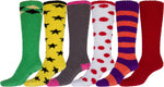 Calcetines Sakkas para mujer, suaves, antideslizantes y afelpados, hasta la rodilla, surtidos (paquete de 6)