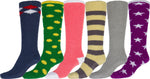 Calcetines Sakkas para mujer, suaves, antideslizantes y afelpados, hasta la rodilla, surtidos (paquete de 6)
