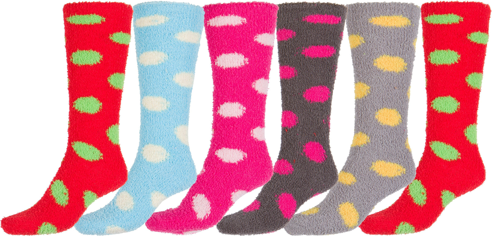 Calcetines Sakkas para mujer, suaves, antideslizantes y afelpados, hasta la rodilla, surtidos (paquete de 6)