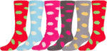 Calcetines Sakkas para mujer, suaves, antideslizantes y afelpados, hasta la rodilla, surtidos (paquete de 6)
