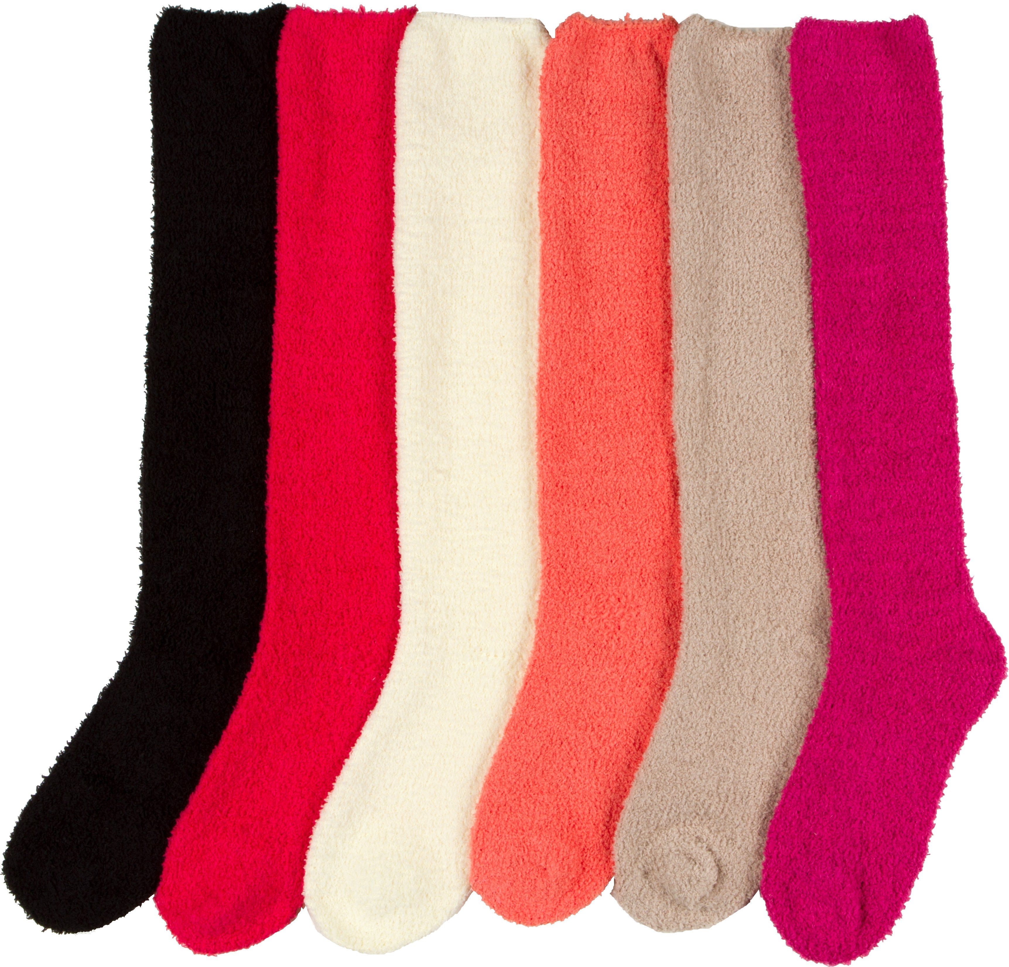 Calcetines Sakkas para mujer, suaves, antideslizantes y afelpados, hasta la rodilla, surtidos (paquete de 6)