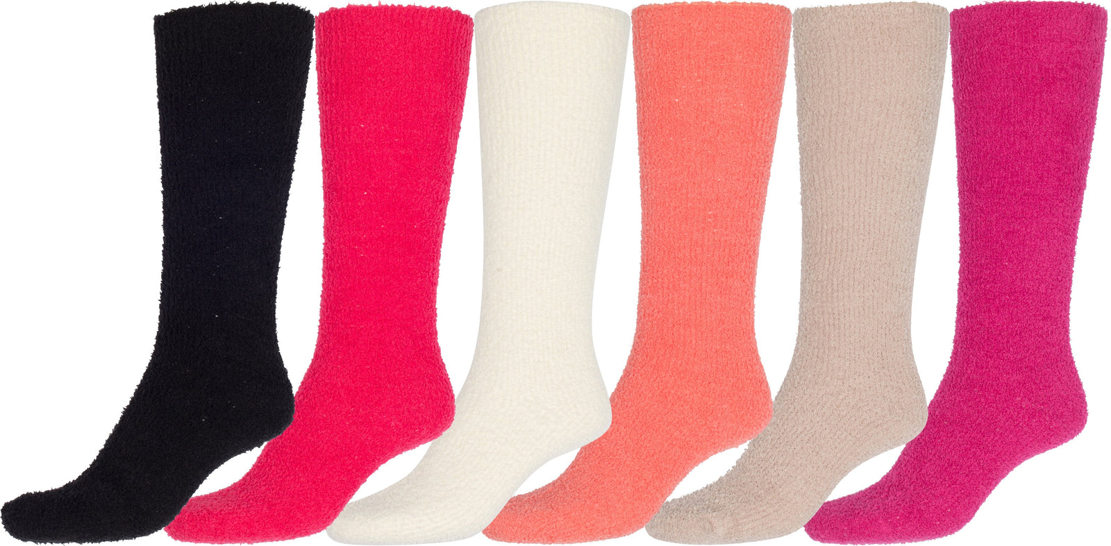 Calcetines Sakkas para mujer, suaves, antideslizantes y afelpados, hasta la rodilla, surtidos (paquete de 6)