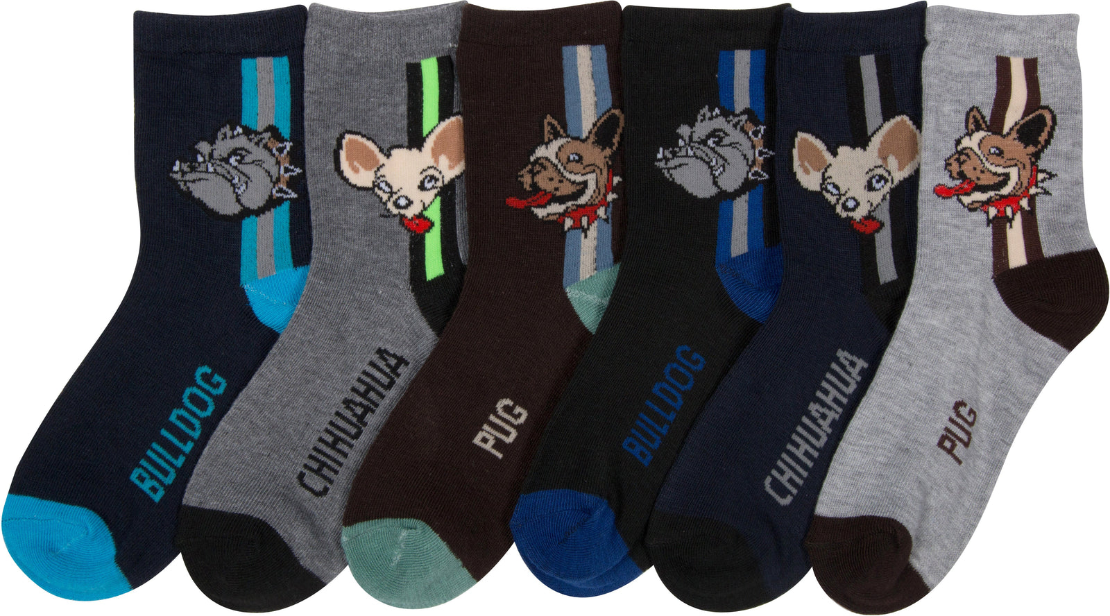 Calcetines deportivos con estampado divertido para niño de Sakkas (paquete de 6)