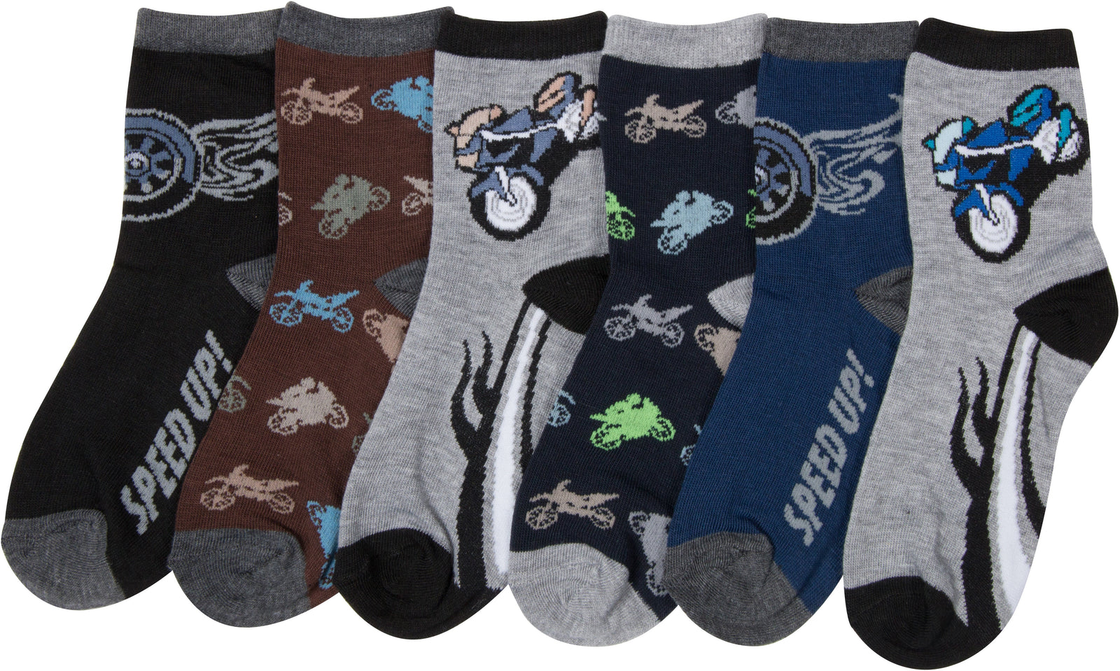 Calcetines deportivos con estampado divertido para niño de Sakkas (paquete de 6)