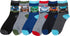 Calcetines deportivos con estampado divertido para niño de Sakkas (paquete de 6)