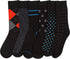 Calcetines de vestir Sakkas de mezcla de algodón para hombre, con estampado y canalé, paquete económico de 6