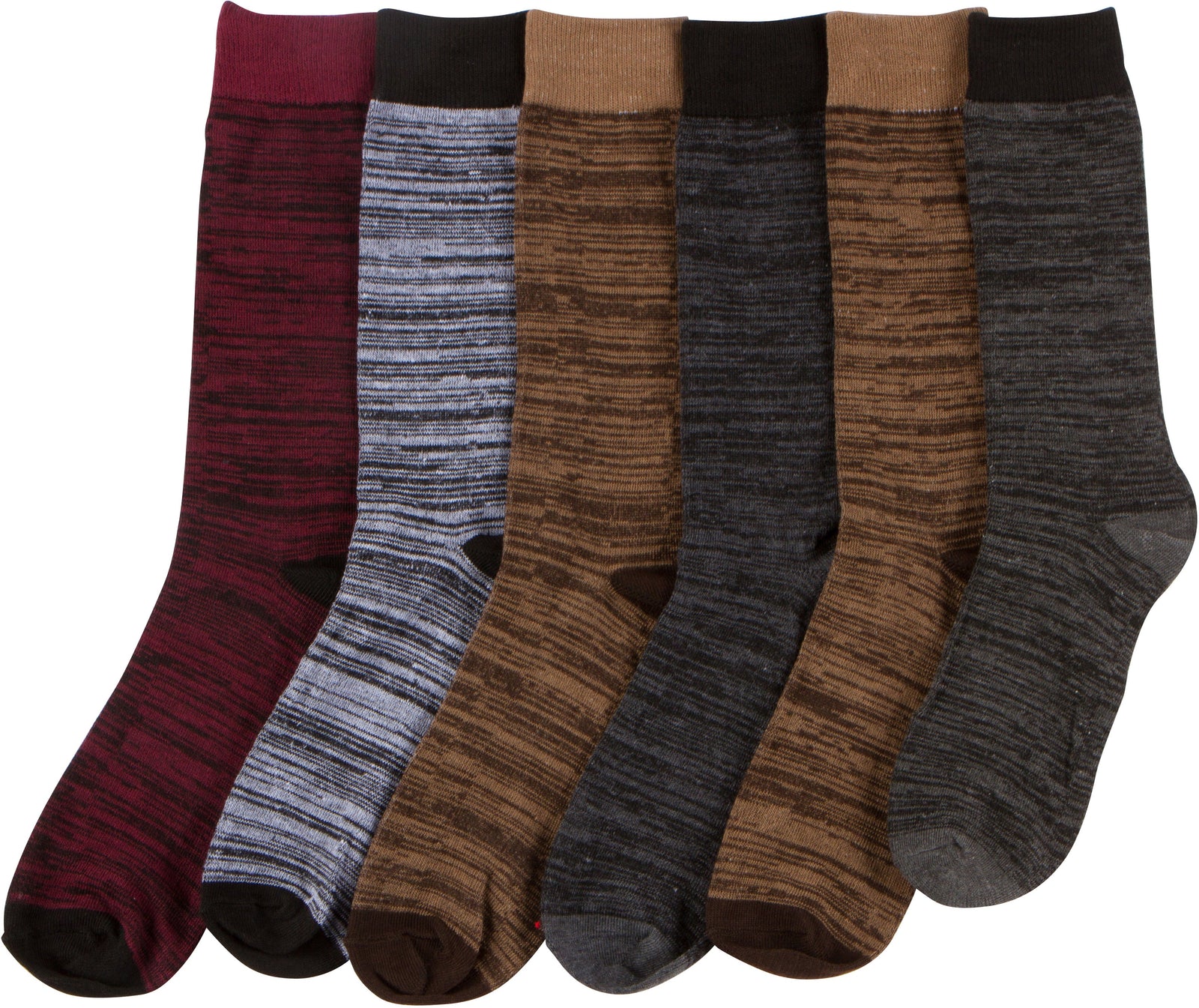 Calcetines de vestir Sakkas de corte alto con estampado colorido para hombre (paquete de 6)