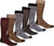 Calcetines de vestir Sakkas de corte alto con estampado colorido para hombre (paquete de 6)