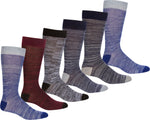 Calcetines de vestir Sakkas de corte alto con estampado colorido para hombre (paquete de 6)