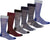 Calcetines de vestir Sakkas de corte alto con estampado colorido para hombre (paquete de 6)