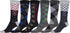 Calcetines de vestir Sakkas de corte alto con estampado colorido para hombre (paquete de 6)
