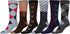 Calcetines de vestir Sakkas de corte alto con estampado colorido para hombre (paquete de 6)