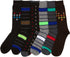 Calcetines de vestir Sakkas de corte alto con estampado colorido para hombre (paquete de 6)