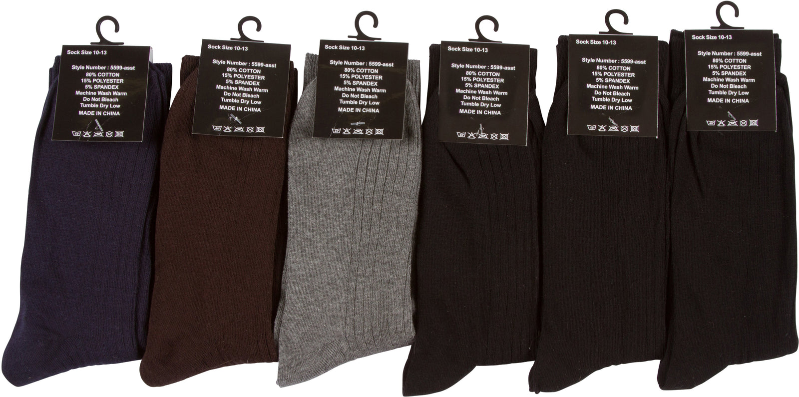 Calcetines de vestir acanalados de mezcla de algodón para hombre de Sakkas