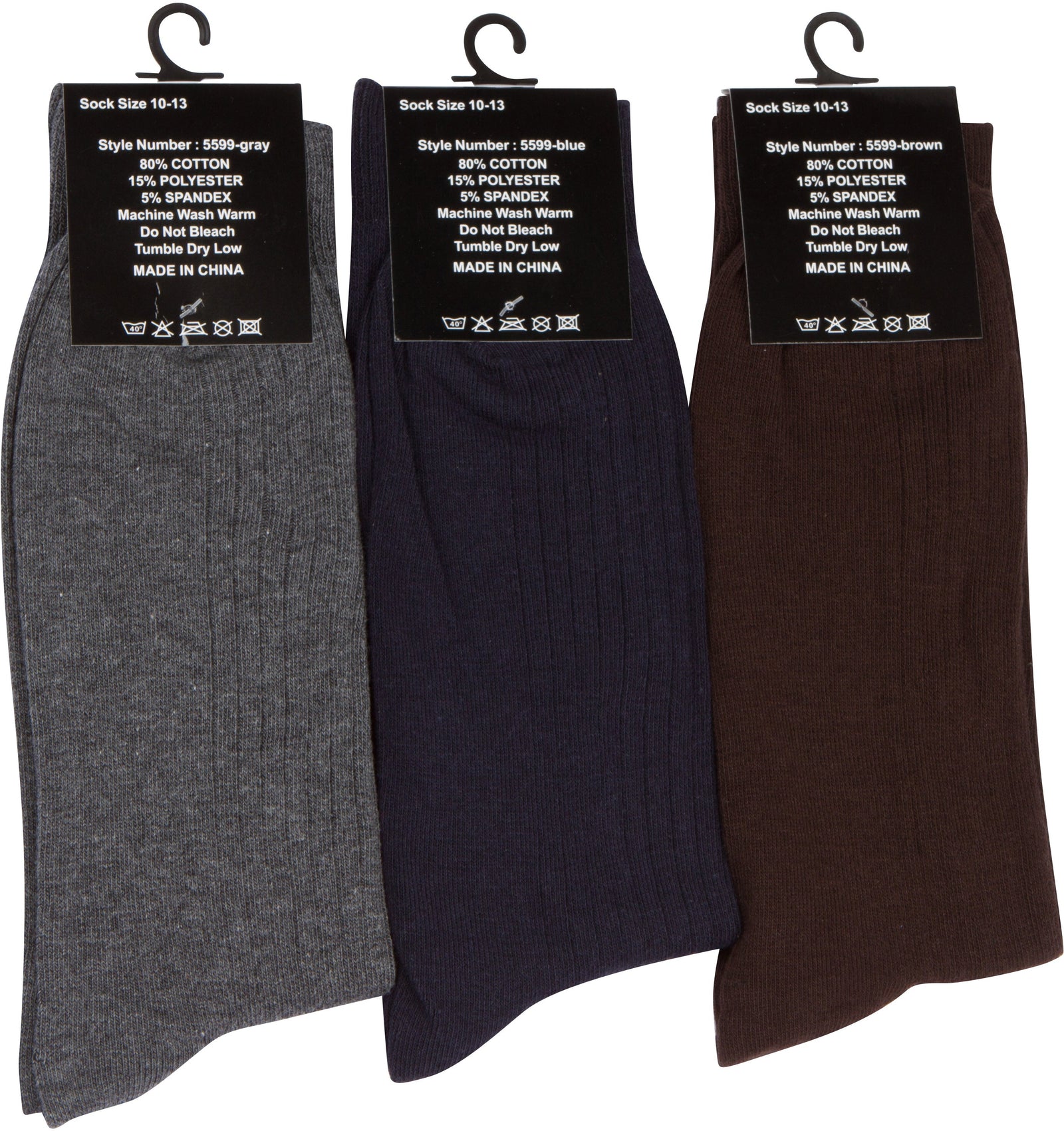 Calcetines de vestir acanalados de mezcla de algodón para hombre de Sakkas
