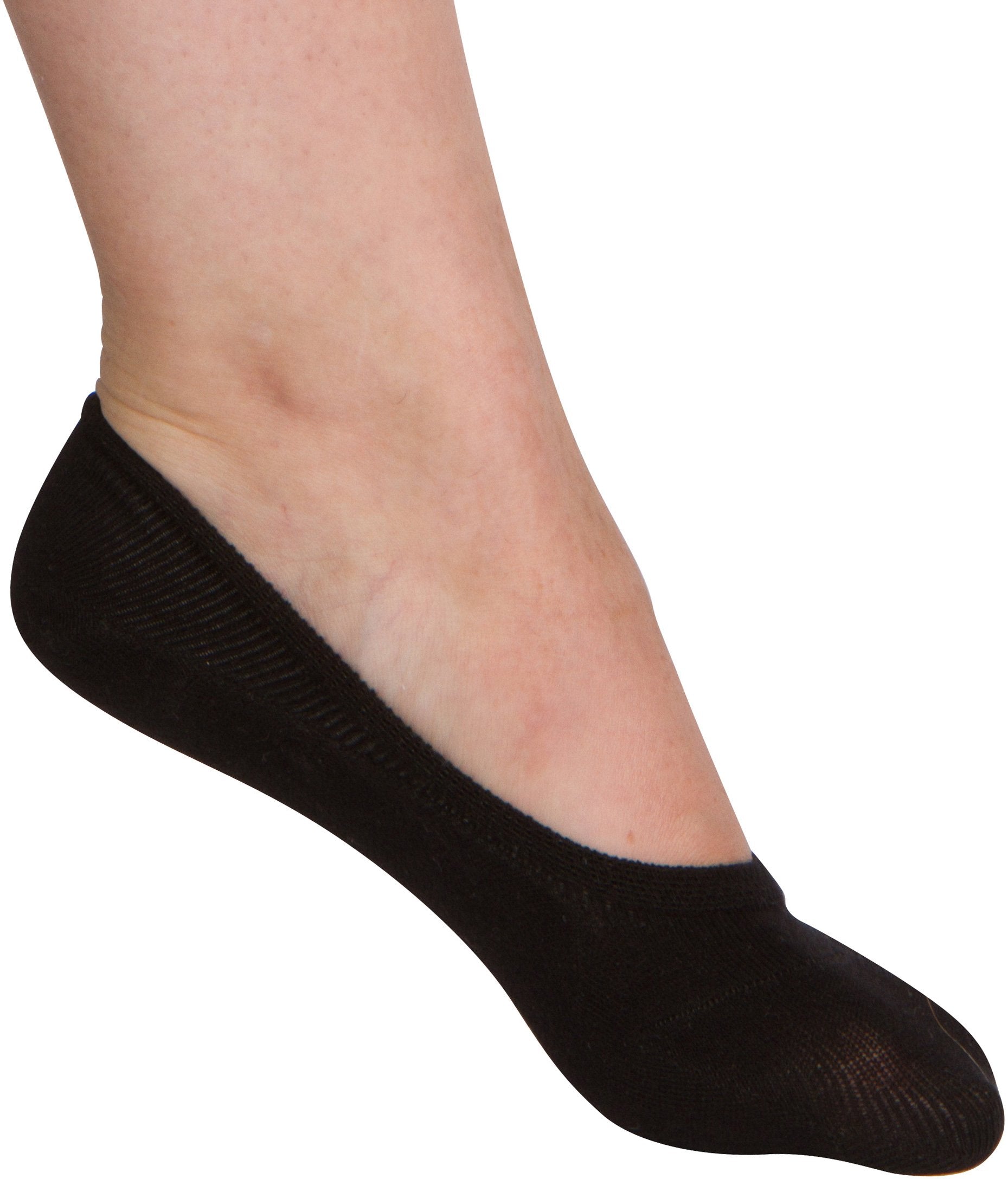Calcetines invisibles Sakkas Footsies para mujer, con forro sólido, paquete de 4
