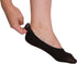 Calcetines invisibles Sakkas Footsies para mujer, con forro sólido, paquete de 4