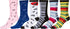 Sakkas Women's Fun Colorful Design Poly Blend Crew Socks Assorted 6-Pack