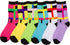 Sakkas Women's Fun Colorful Design Poly Blend Crew Socks Assorted 6-Pack