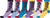 Sakkas Women's Fun Colorful Design Poly Blend Crew Socks Assorted 6-Pack