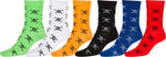Sakkas Girl's Creative Fun Cotton Blend Crew Socks Assorted Color 6-Pack