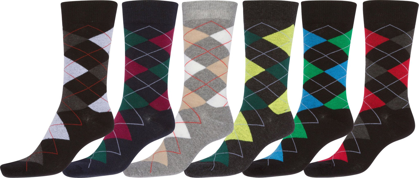 Calcetines de vestir con estampado clásico Sakkas para hombre (paquete de 6)