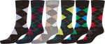 Calcetines de vestir con estampado clásico Sakkas para hombre (paquete de 6)