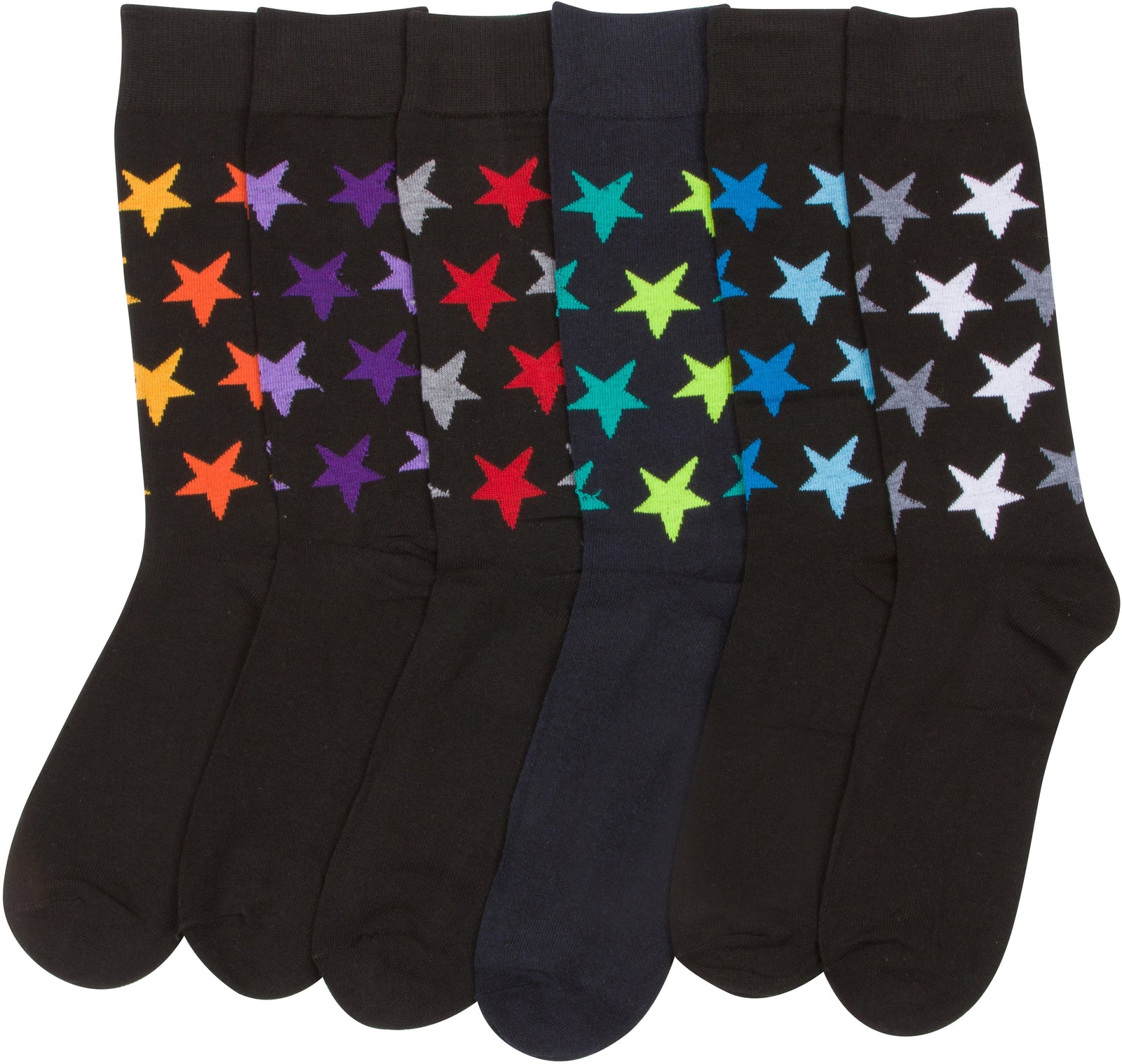 Calcetines de vestir con estampado clásico Sakkas para hombre (paquete de 6)