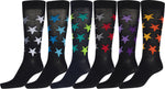 Calcetines de vestir con estampado clásico Sakkas para hombre (paquete de 6)