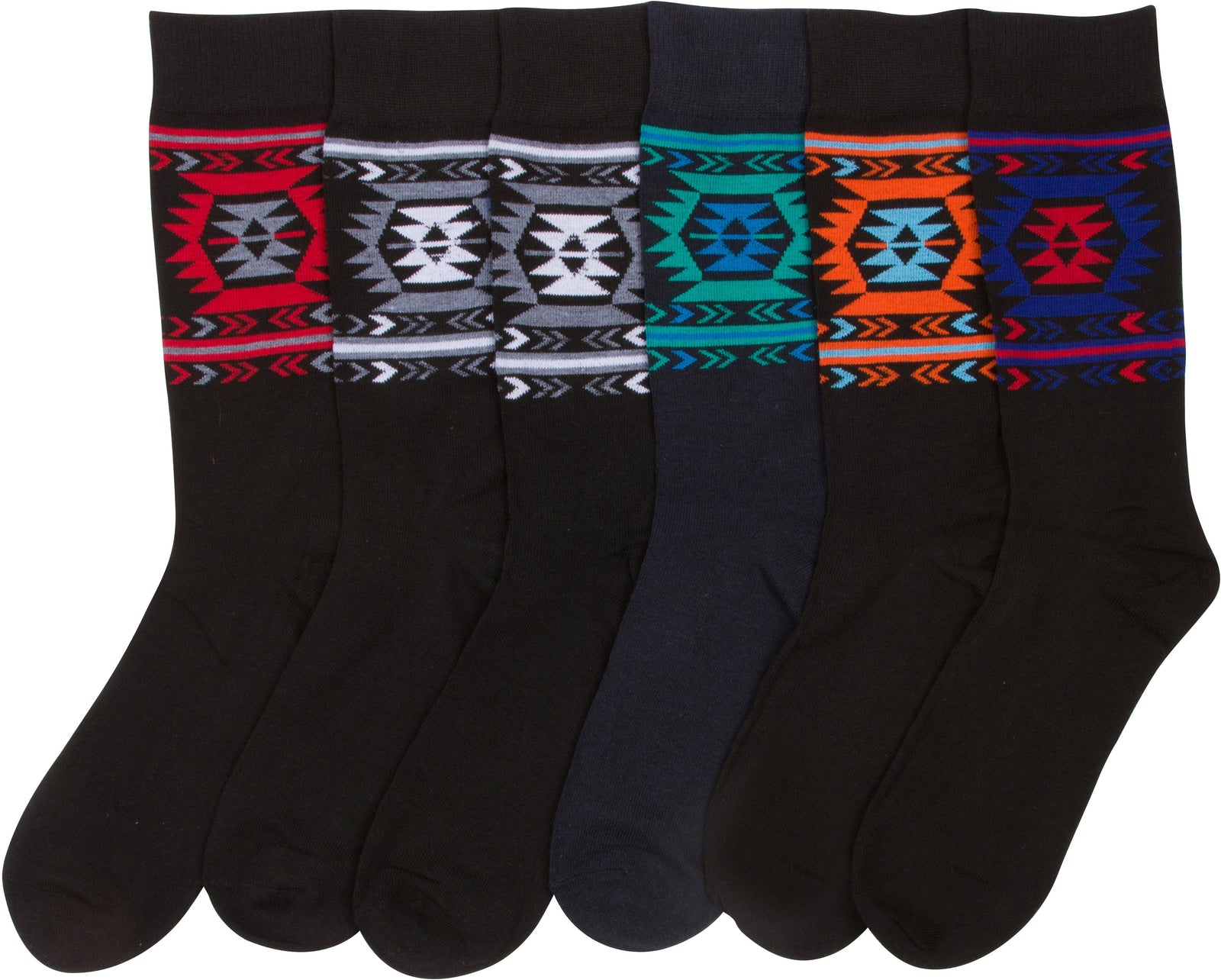 Calcetines de vestir con estampado clásico Sakkas para hombre (paquete de 6)
