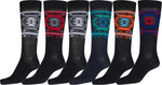 Calcetines de vestir con estampado clásico Sakkas para hombre (paquete de 6)