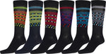 Calcetines de vestir con estampado clásico Sakkas para hombre (paquete de 6)