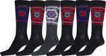 Calcetines de vestir con estampado clásico Sakkas para hombre (paquete de 6)