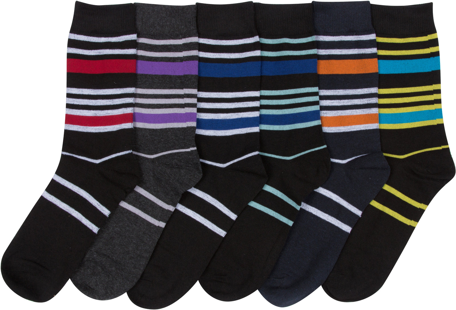 Calcetines de vestir con estampado clásico Sakkas para hombre (paquete de 6)