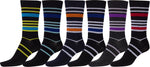 Calcetines de vestir con estampado clásico Sakkas para hombre (paquete de 6)