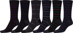 Calcetines de vestir con estampado clásico Sakkas para hombre (paquete de 6)