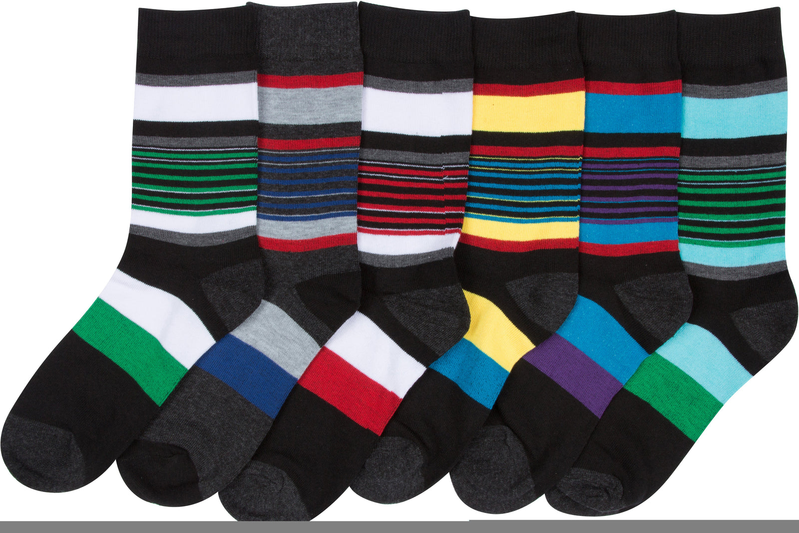 Calcetines de vestir con estampado clásico Sakkas para hombre (paquete de 6)