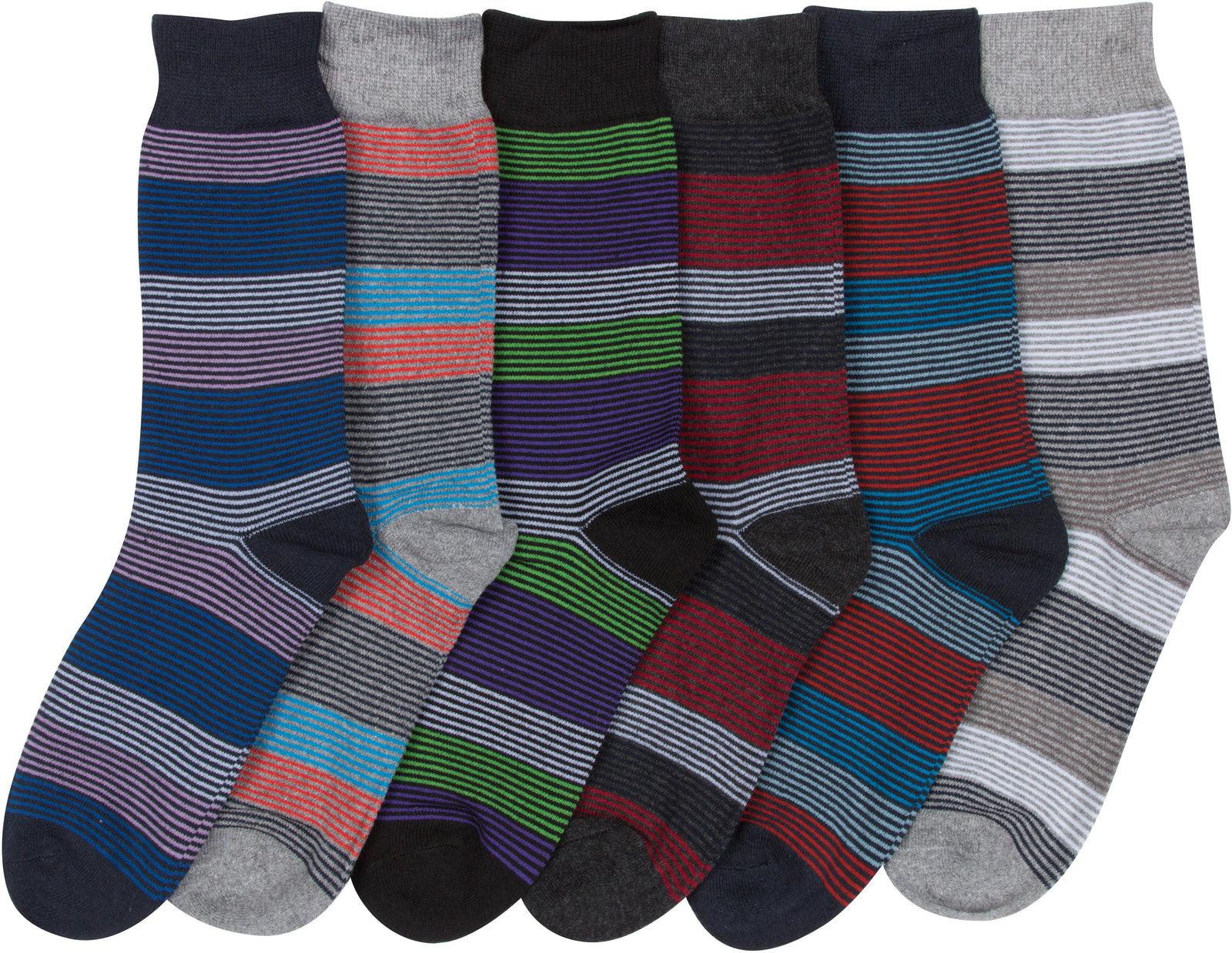 Calcetines de vestir con estampado clásico Sakkas para hombre (paquete de 6)