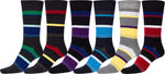 Calcetines de vestir con estampado clásico Sakkas para hombre (paquete de 6)